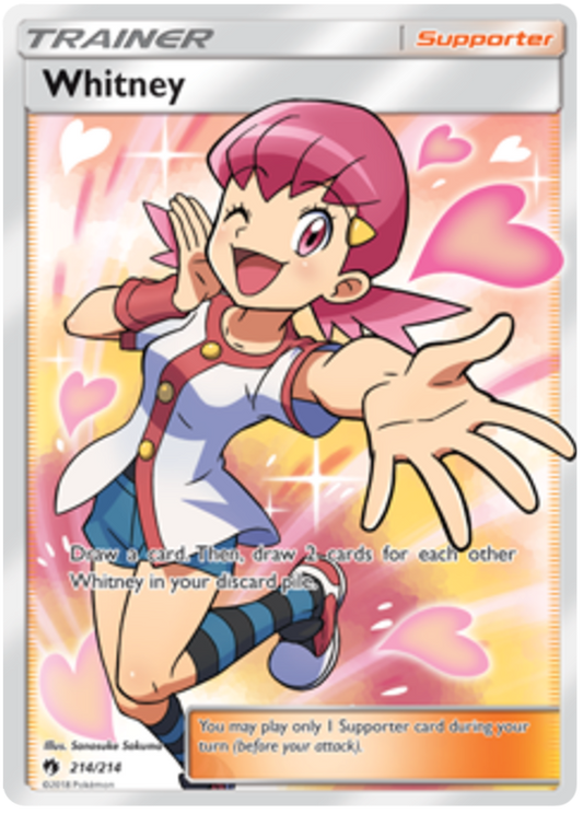 Pokemon Card Lost Thunder 214/214 Whitney Supporter Full Art *MINT*