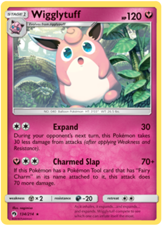 Pokemon Card Lost Thunder 134/214 Wigglytuff Rare *MINT*