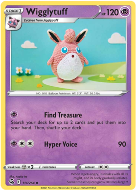 Pokemon Card Fusion Strike 111/264 Wigglytuff Gelegentlich