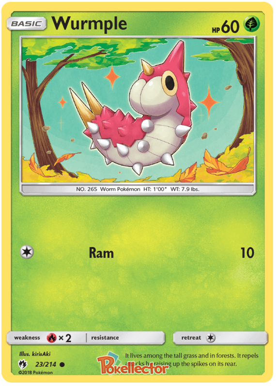 Pokemon Card Lost Thunder 23/214 023/214 Wurmple Common *MINT*