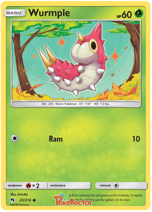 Pokemon Card Lost Thunder 23/214 023/214 Wurmple Common *MINT*