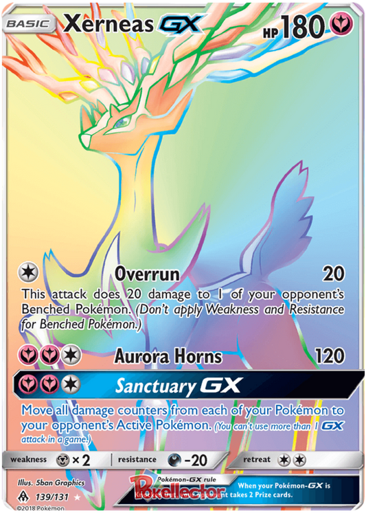 Pokemon Card Forbidden Light 139/131 Xerneas GX Hyper Rare *MINT*
