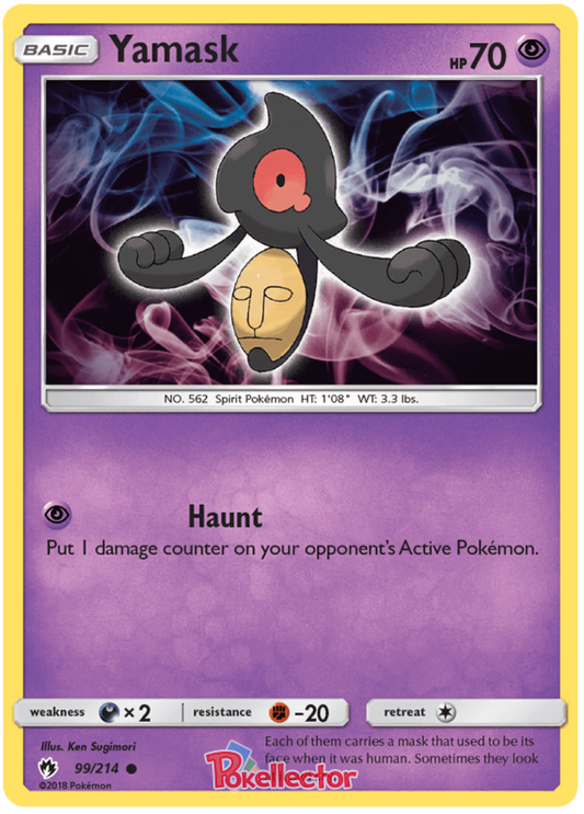 Pokemon Card Lost Thunder 99/214 099/214 Yamask Common *MINT*