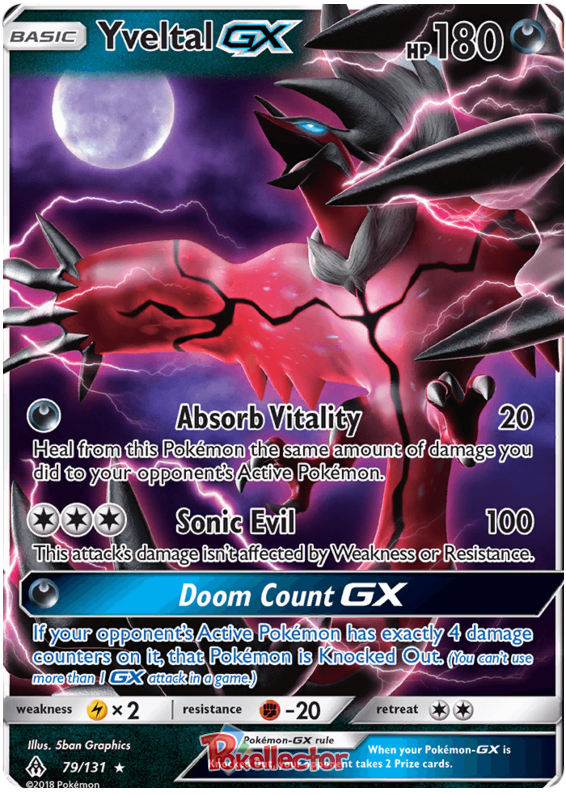 Pokemon Card Forbidden Light 79/131 079/131 Yveltal GX Ultra Rare *MINT*
