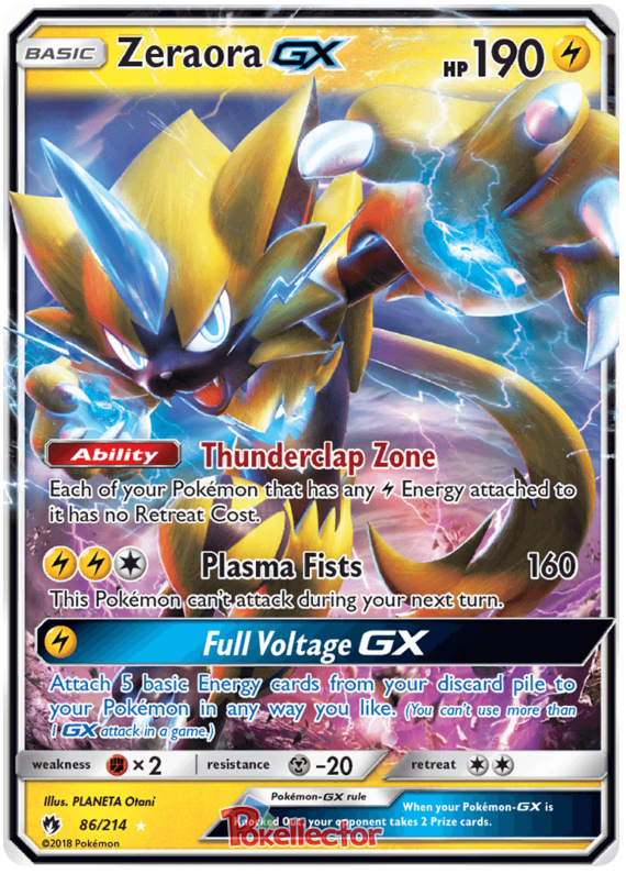 Pokemon Card Lost Thunder 86/214 086/214 Zeraora GX Ultra Rare *MINT*