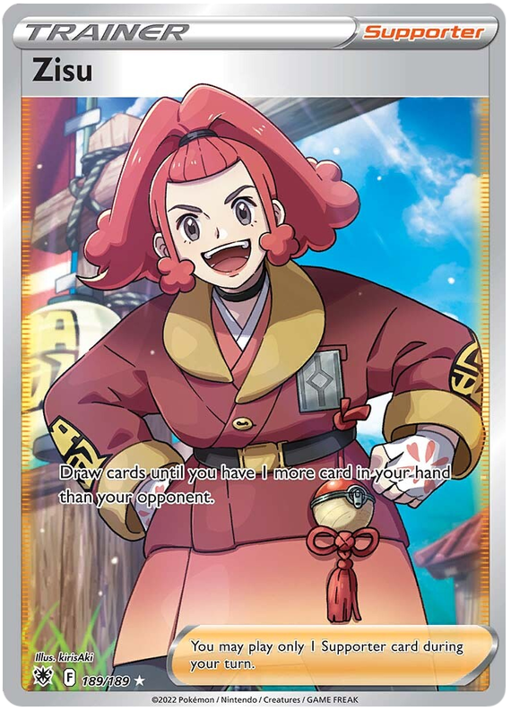 Pokemon Card Astral Radiance 189/189 Zisu Supporter Full Art