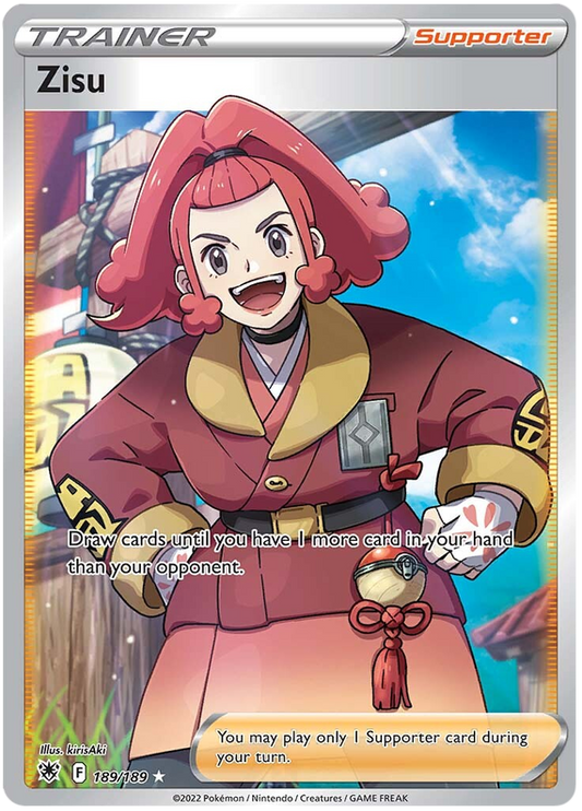 Pokemon Card Astral Radiance 189/189 Zisu Supporter Full Art