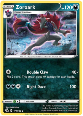 Pokemon Card Fusion Strike 171/264 Zoroark Uncommon