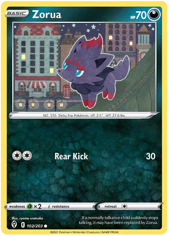 Pokemon Card Evolving Skies 102/203 102/203 Zorua Common