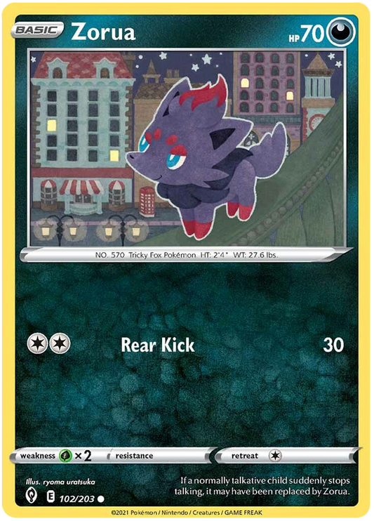 Pokemon Card Evolving Skies 102/203 102/203 Zorua Common