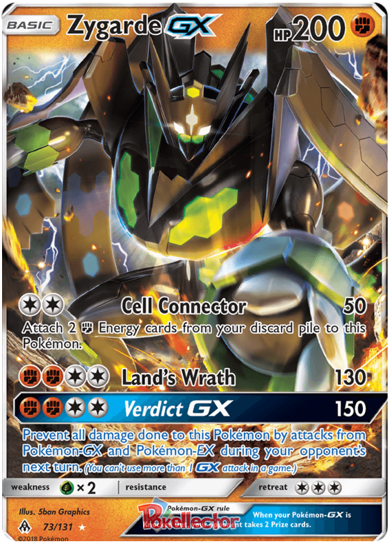 Pokemon Card Forbidden Light 73/131 073/131 Zygarde GX Ultra Rare *MINT*