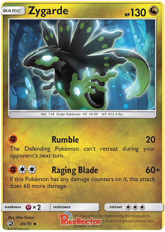 Pokemon Card Dragon Majesty 49/070 049/070 Zygarde Uncommon