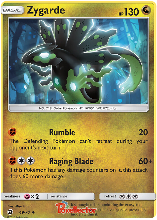 Pokemon Card Dragon Majesty 49/070 049/070 Zygarde Uncommon