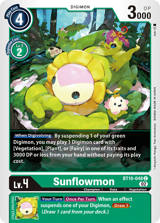 Digimon Card Xros Encounter Sunflowmon BT10-048 C