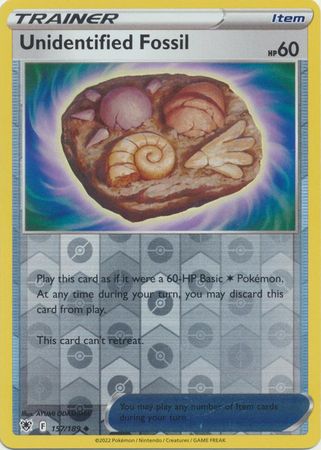 Pokemon Card Astral Radiance 157/189 Unidentified Fossil Item Reverse Holo Uncommon