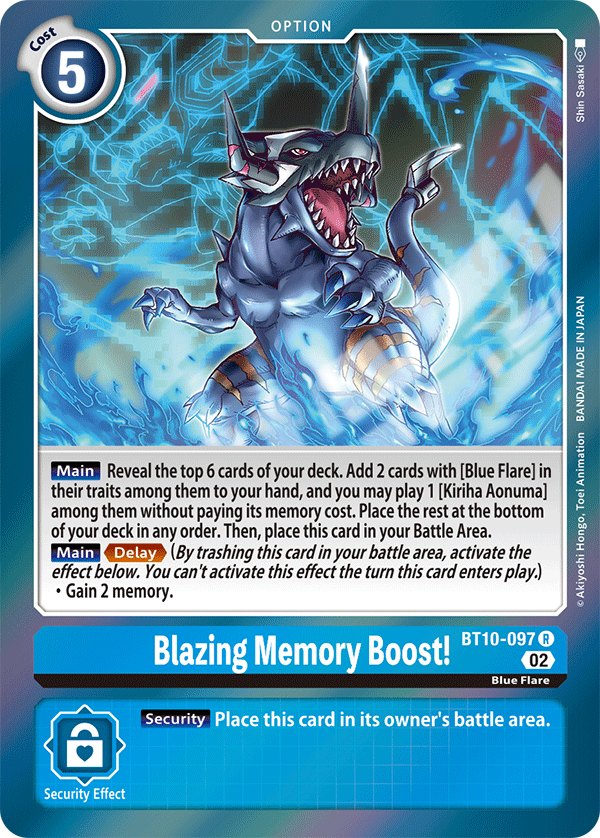 Digimon Card Xros Encounter Blazing Memory Boost! BT10-097 R