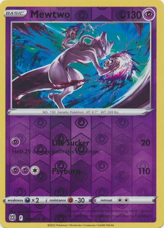 Pokemon Card Brilliant Stars 056/172 56/172 Mewtwo Reverse Holo Rare