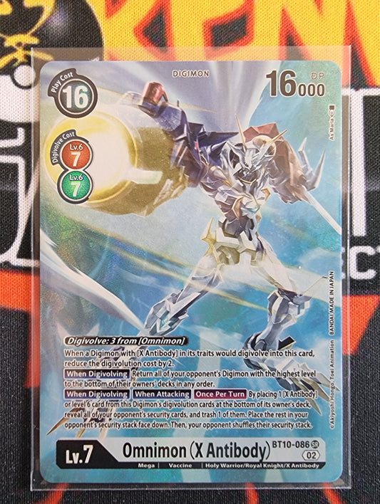 Digimon Card Xros Encounter Omnimon (X Antibody) Alt Art BT10-086 SR
