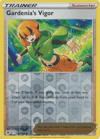 Pokemon Card Astral Radiance 143/189 Gardenia's Vigor Supporter Reverse Holo Uncommon