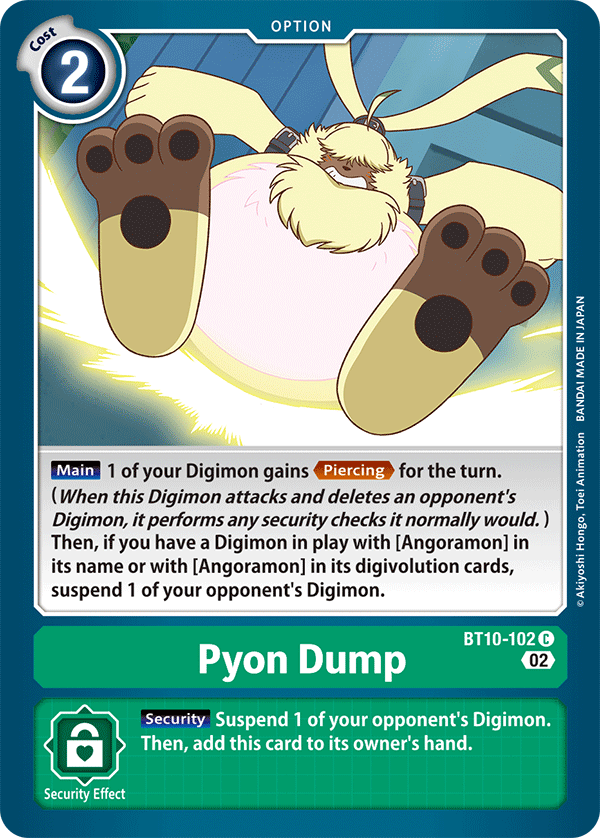 Digimon Card Xros Encounter Pyon Dump BT10-102 C