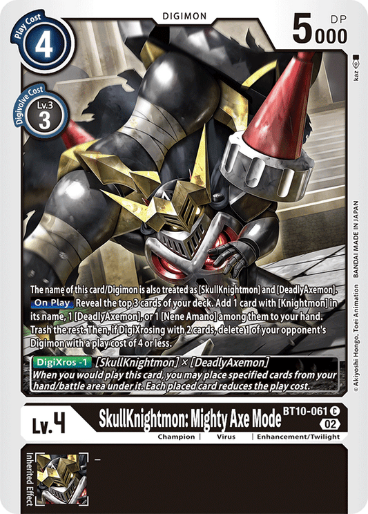 Digimon Card Xros Encounter SkullKnightmon: Mighty Axe Mode BT10-061 C