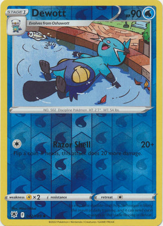 Pokemon Card Astral Radiance 42/189 042/189 Dewott Reverse Holo Uncommon