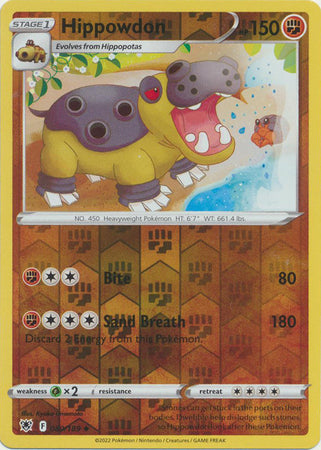 Pokemon Card Astral Radiance 80/189 080/189 Hippowdon Reverse Holo Uncommon