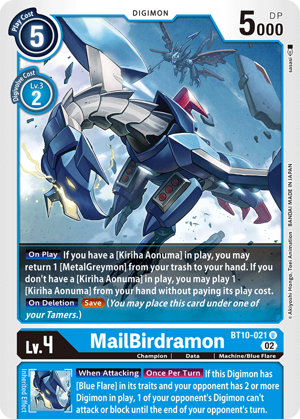 Digimon Card Xros Encounter MailBirdramon BT10-021 U