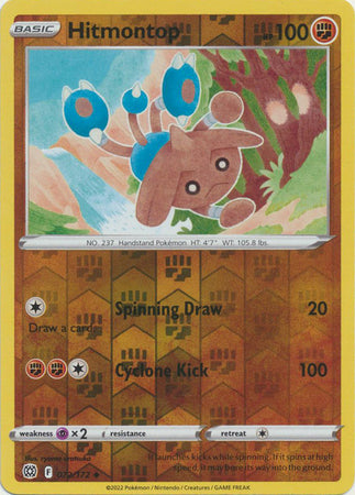 Pokemon Card Brilliant Stars 072/172 72/172 Hitmontop Reverse Holo Uncommon