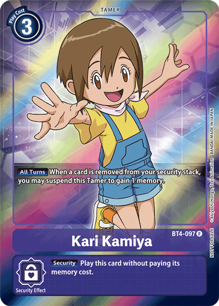 Digimon Card Great Legend Kari Kamiya BT4-097 R ALT ART