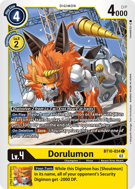 Digimon Card Xros Encounter Dorulumon BT10-034 C