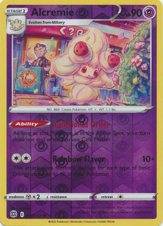 Pokemon Card Brilliant Stars 071/172 71/172 Alcremie Reverse Holo Rare