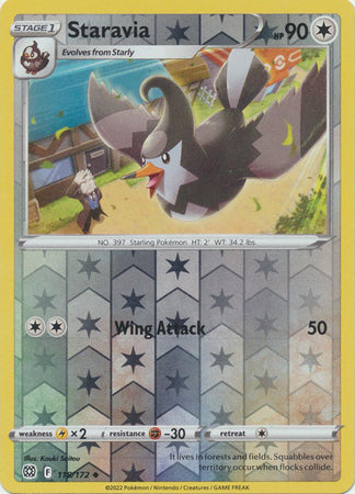 Pokemon Card Brilliant Stars 118/172 Staravia Reverse Holo Uncommon