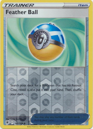 Pokemon Card Astral Radiance 141/189 Feather Ball Item Reverse Holo Uncommon