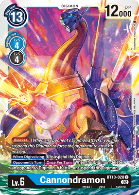 Digimon Card Xros Encounter Cannondramon BT10-028 U
