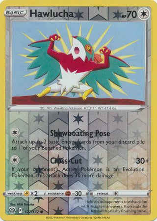 Pokemon Card Brilliant Stars 127/172 Hawlucha Reverse Holo Common