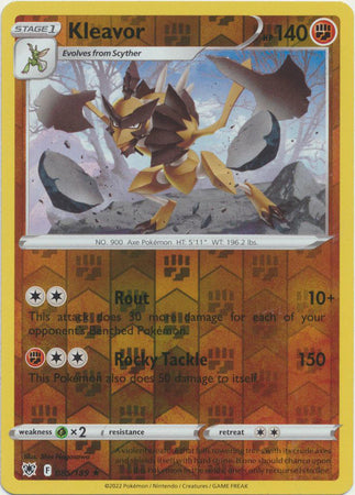 Pokemon Card Astral Radiance 85/189 085/189 Kleavor Reverse Holo Rare