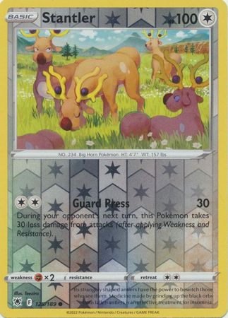 Pokemon Card Astral Radiance 125/189 Stantler Reverse Holo Common