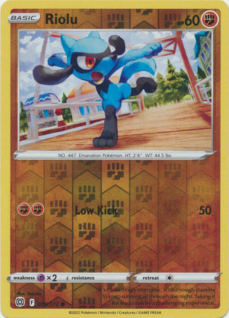 Pokemon Card Brilliant Stars 078/172 78/172 Riolu Reverse Holo Common