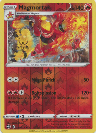 Pokemon Card Brilliant Stars 020/172 20/172 Magmortar Reverse Holo Rare