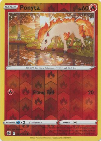 Pokemon Card Astral Radiance 21/189 021/189 Ponyta Reverse Holo Common