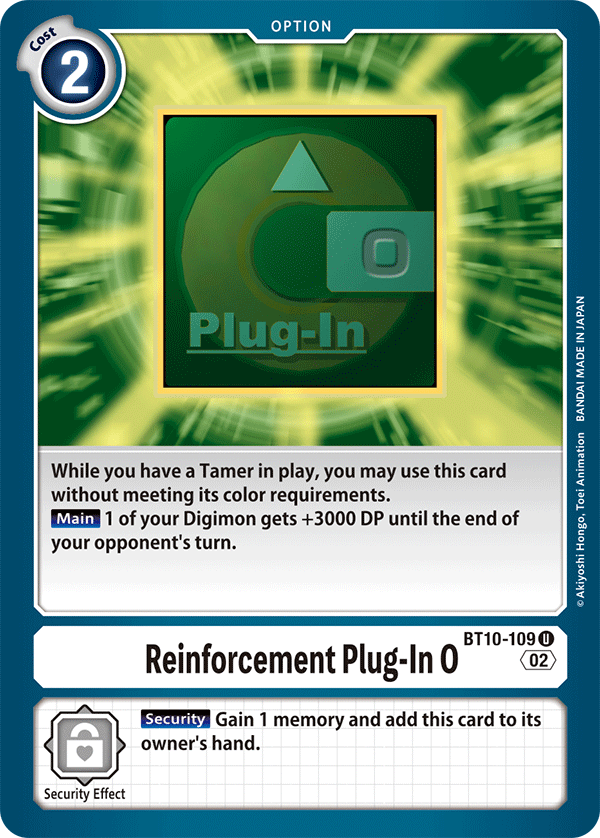 Digimon Card Xros Encounter Reinforcement Plug-In O BT10-109 U