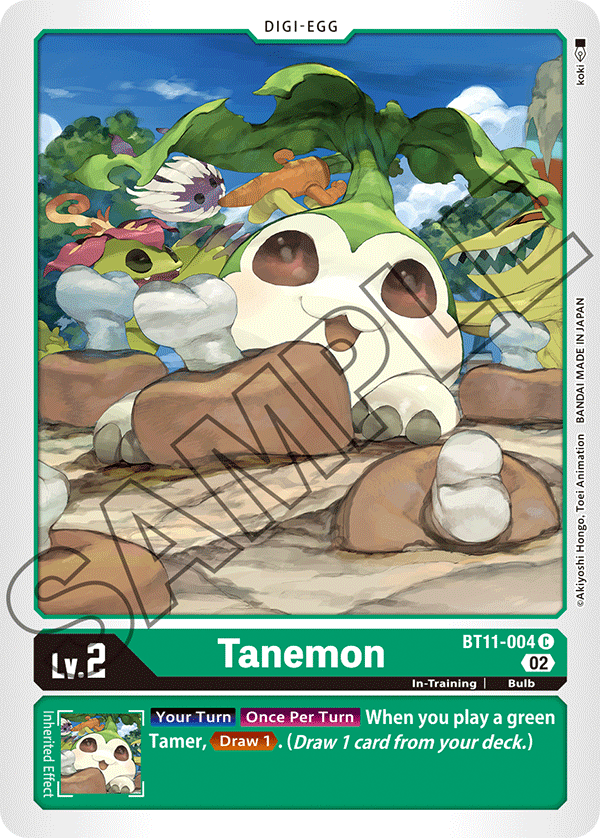 Digimon Card Dimensional Phase Tanemon BT11-004 C (Foil)