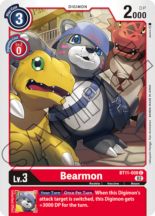 Digimon Card Dimensional Phase Bearmon BT11-008 C