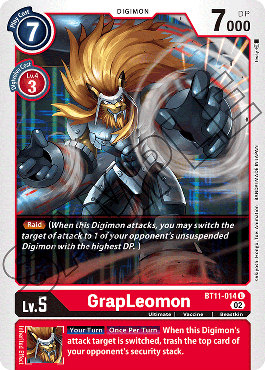 Digimon Card Dimensional Phase GrapLeomon BT11-014 U