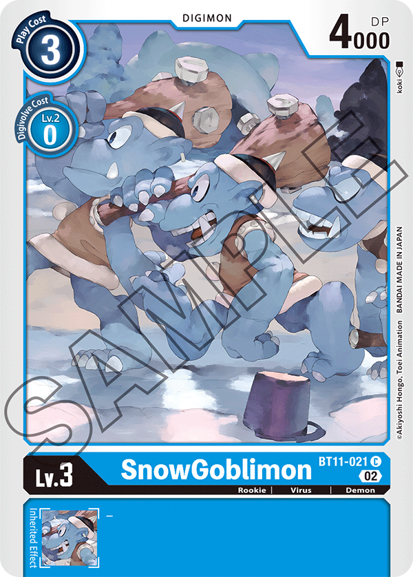 Digimon Card Dimensional Phase SnowGoblimon BT11-021 C (Foil)
