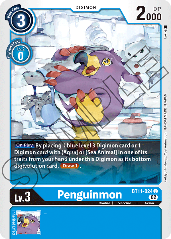 Digimon Card Dimensional Phase Penguinmon BT11-024 C (Foil)