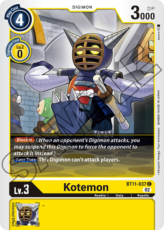 Digimon Card Dimensional Phase Kotemon BT11-037 C