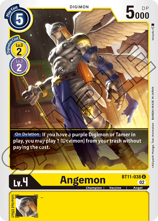 Digimon Card Dimensional Phase Angemon BT11-038 U (Foil)