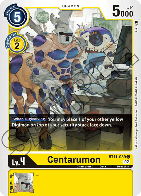 Digimon Card Dimensional Phase Centarumon BT11-039 C (Foil)